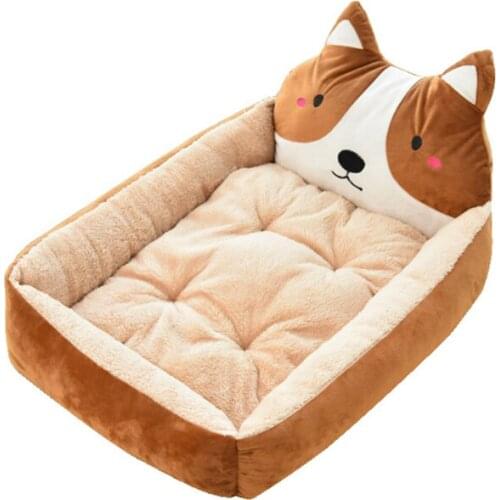 Dog mattress kennel puppy warm bed plush comfortable pet nest small medium large dog warm fashion pet nest