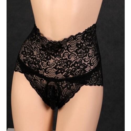 Mens 2021 Sexy New High Waist Thin Seamless Lace Briefs Underwear Gay erotic Pouch bag panties