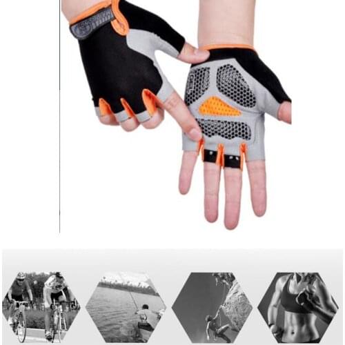 Anti-slip Anti-sweat Cycling Men Women Half Finger Gloves Breathable Anti-shock Sports Gloves Bike Bicycle Glove
