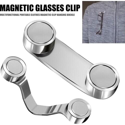 Newest Stay in Place Glasses Holder Magnetic Eyeglass Holders Zinc Alloy Magnetic Glasses Clip