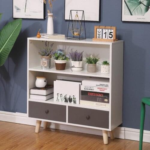 Simple Modern Table Storage Cabinet Luxury Nordic Storage Cabinet With 2 Drawers 1 Shelf Ins Bedroom Furniture Storage HWC