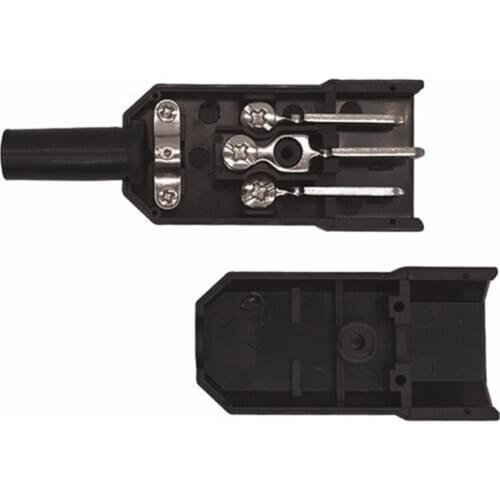 IEC C14 Male Plug Rewirable Power Connector 3Pin Adapter 10A 250V Black 270B
