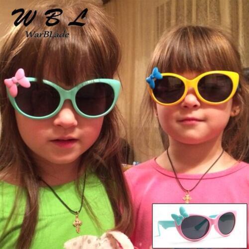 WarBLade TR90 Silicone Girls Sunglasses Kids Sun glasses Children Glasses Polarized Lenses Girls Boys UV400 Baby Eyewear