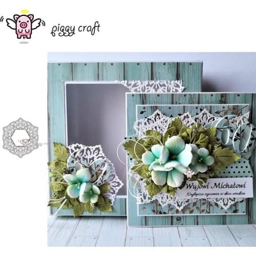 Piggy Craft metal cutting dies cut die mold Irregular lace frame Scrapbook paper craft knife mould blade punch stencils dies