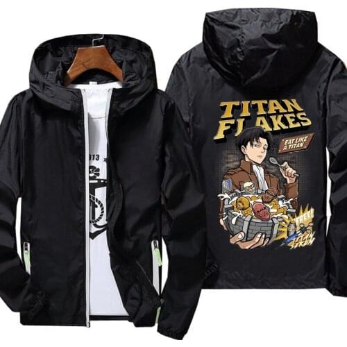 Anime Attack on Titan Jacket women Spring Autumn reflective zipper Windbreaker waterproof Jackets men street Hooded thin Coats