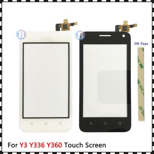 High Quality 4.0" For Huawei Y3 Y336 Y360 Touch Screen Digitizer Sensor Outer Glass Lens Panel Black White+Tracking