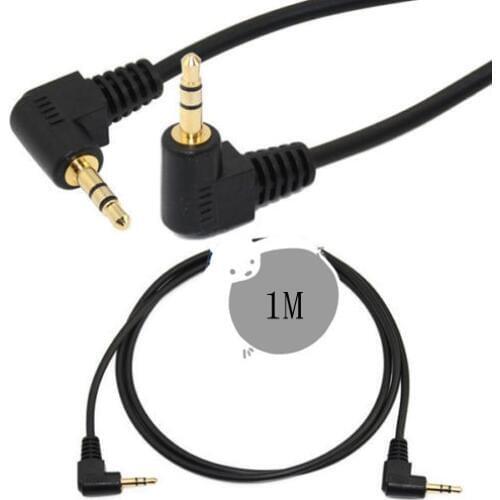 100CM 3.5mm right angle mini plug stereo audio Headphone Extension cable