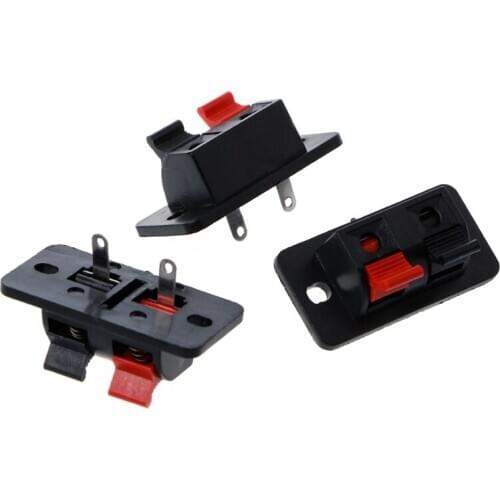 10 Pcs 2 Positions Push in Jack Spring Load Speaker Terminals Connector 62KC