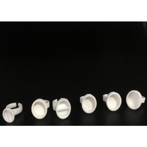 200pcs Disposable Permanent Makeup Ring big Size NO seperate Tattoo Ink Eyebrow Lip Pigments Holder Rings Container Cup