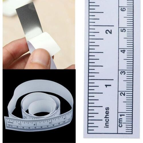 5pcs Self Adhesive Measure Tape Metric Inch Measure Tape Sewing Machine Sticker Tool Paper Ruler