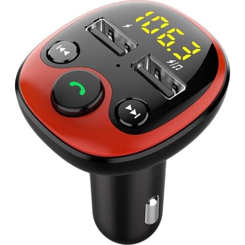 Wireless Bluetooth Car Hands-Free Call FM Transmitter Multifunction Dual USB