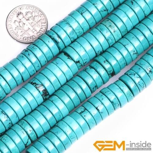 Rondelle Spacer Turquoises Beads Natural Stone Beads DIY Beads For Bracelet Necklace Jewelry Making Wholesale! Strand 15 Inch