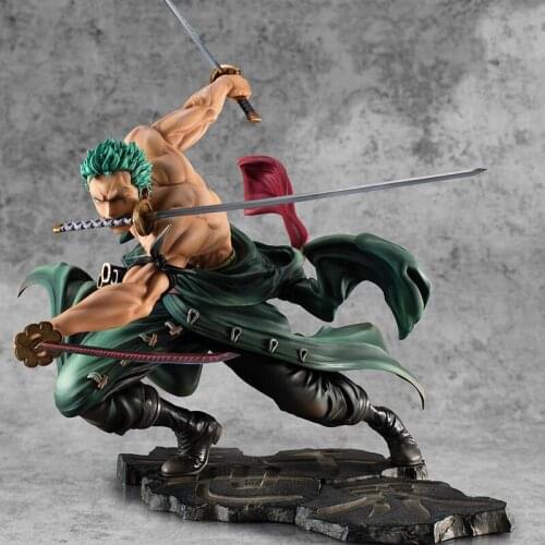 Hot Sale Japanese Anime One Piece Roronoa Zoro Figurine 2 Style Combat Ver. Pvc Action Model Collection Cool Stunt Figure Toy