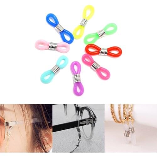 50Pcs Colorful Ear Hook Glasses Spectacles Chain Eyeglasses Retainer Ends Rope Sunglasses Cord Holder Strap Loop Connector