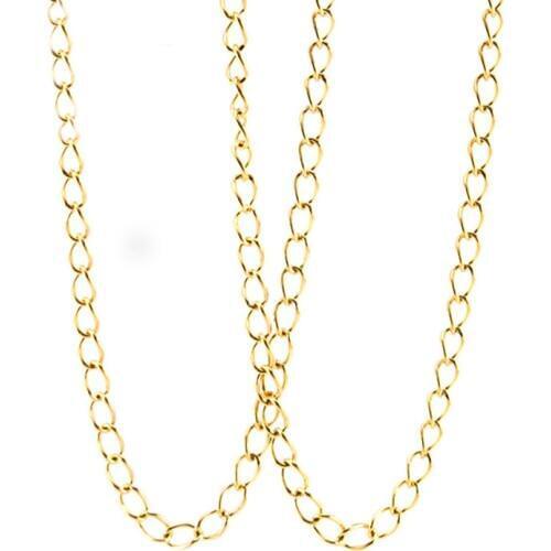 Gold Color/Silver Color 100% Stainless Steel Chain For Jewelry Making 5mm Chain For Sale By Meter No Clasp