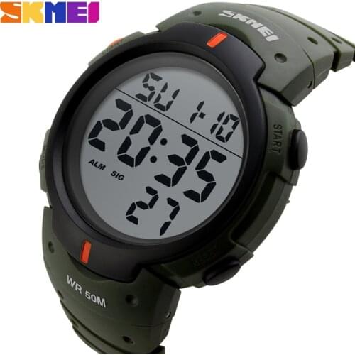 SKmei Alarm Clock Chronograph Electronic Watch Male Middle School Students Suitable For luminous Waterproof Sports Watch 1068