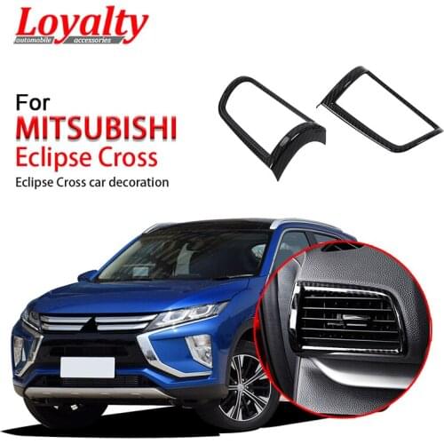 Loyalty for MITSUBISHI Eclipse Cross 2018 2019 Interior Front Side Air Vent Outlet Trim Frame Cover Carbon Fiber Car Accessories
