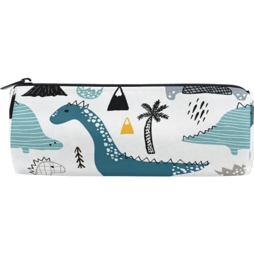 Cute Pencil bag Case Dinosaur Pattern Leather Pen Bag Pencil Box Pencil Case Stationery Pouch Office School Supply