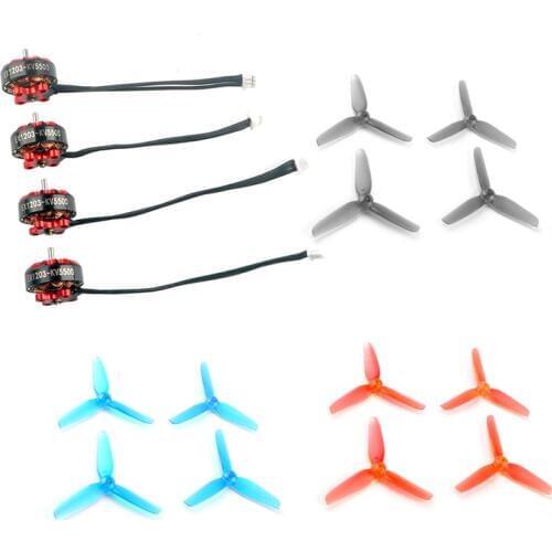 Happymodel EX1203 1203 6200KV 2-3S Brushless Motors + 2.5inch 65mm PC Propeller for Toothpick Larva X HD DIY FPV Drone Kit