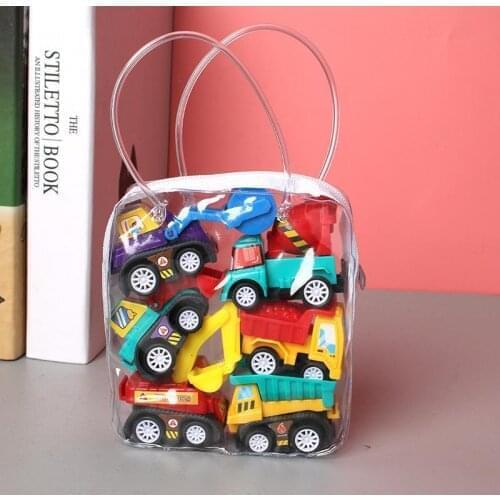 6-piece car model toy pull back car toy mobile car taxi model childrens mini car boy toy gift home simulation parking props