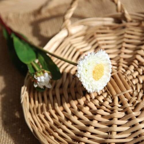 5PCS Artificial Silk Flowers Fake Plant Arrangements For Home Wedding Christmas Bouquet Decoration