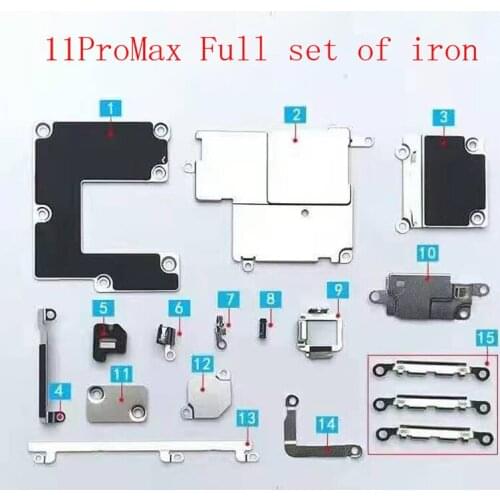 Inner Small Metal Iron For iPhone 5 5s 6 6s 6P 7 7P 8P 8 Plus X XS XR 11 Pro MAX Holder Bracket Shield Plate Full Set Of Iron