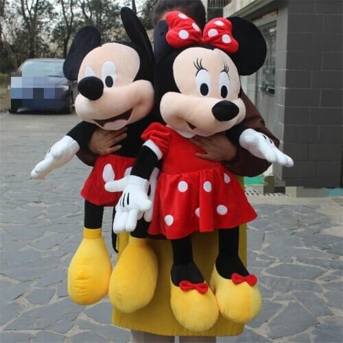 1piece 80cm Disney giant hugged mickey mouse minnie mouse plush soft doll mickey mouse stuffed toys gift for kids birthday gift