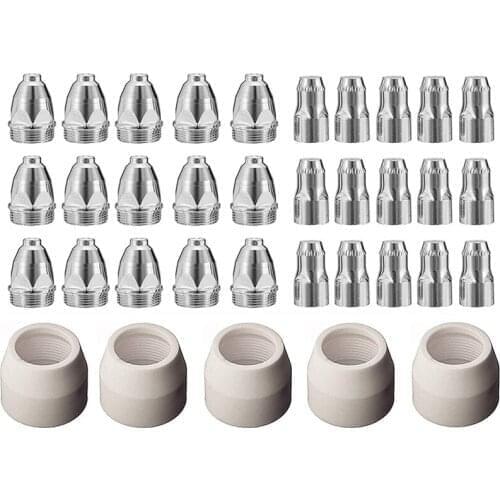 HOT-P80 Plasma Electrode Tip Nozzle 1.5 100Amp Plasma Cutting Torch Consumables Accessory 35Pcs