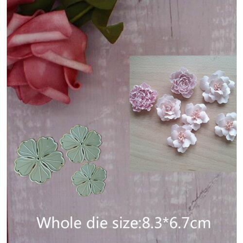 8.3*6.7cm 3pcs flower decoration 2019 new metal cutting dies for DIY Scrapbooking stencil Decorative Embossing template dies