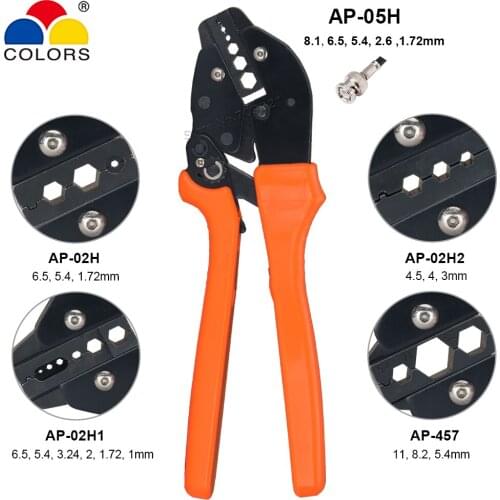 Crimping Pliers Coaxial Cable Wire Connectors RG55 58 59 62 Fiber Optic Ratchet Crimper Jaw Kits Electrican Crimping Hand Tools