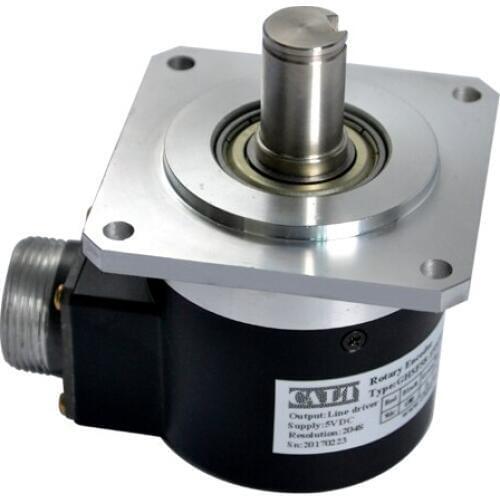 GHSF58 9mm Shaft Spindle Encoder Optical Rotary Position Encoder With Square Flange 10-5400ppr