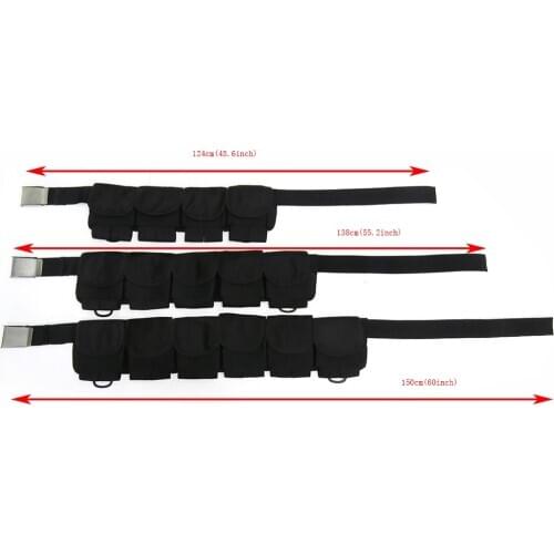 Adjustable Scuba Diving Dive Snorkeling 5 Pocket Weight Belt Gear Equipment for Men Women Water Sports Free Diving Accesssories