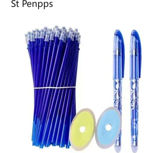 0.5mm Blue Black Ink Gel Pen Erasable Refill Rod Erasable Pen Washable Handle School Writing Stationery Gel Ink Pen