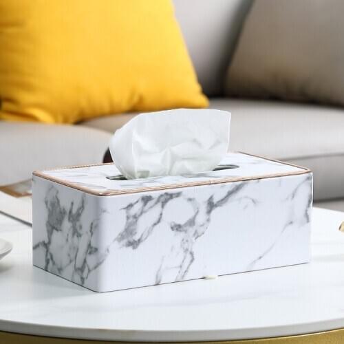 Nordic Cute Home Simple Pumping Box Leather Home Living Room Creative Tissue Box Napkins