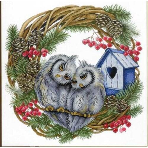 Owl friends patterns counted 11CT 14CT 18CT Cross Stitch Set DIY Chinese Cross-stitch Kits Embroidery Needlework Home Deco