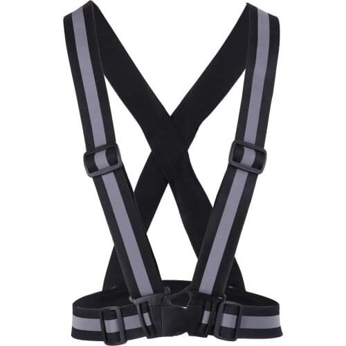 Night Running Cycling High Visibility Reflective Safety Vest Adjustable Nylon Stripe Belt Security Reflect Gear Strap Protectors