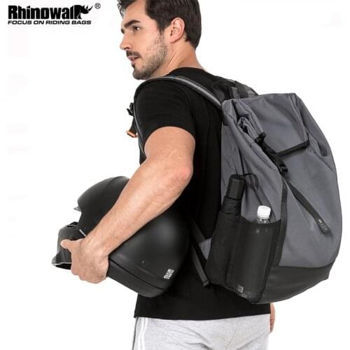Rhinowalk Bicycle Backpack Cycling Helmet Backpack Waterproof Motorcycle Storage Bag Big Capacity Bike Backpack Bag For Bicycle