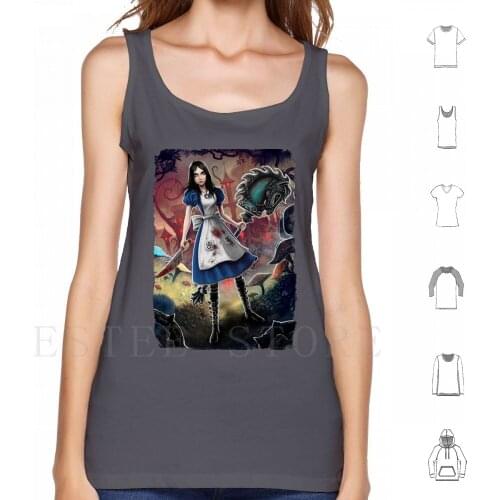 Alice Madness Returns! Tank Tops Vest Alice Madness Returns Cheshire White Rabbit