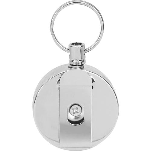 DIYWORK Pull Keyring Retracting Key Chain Ring Clip Wire rope Anti-theft Keychain Extendable Metal Wire 60cm Portable