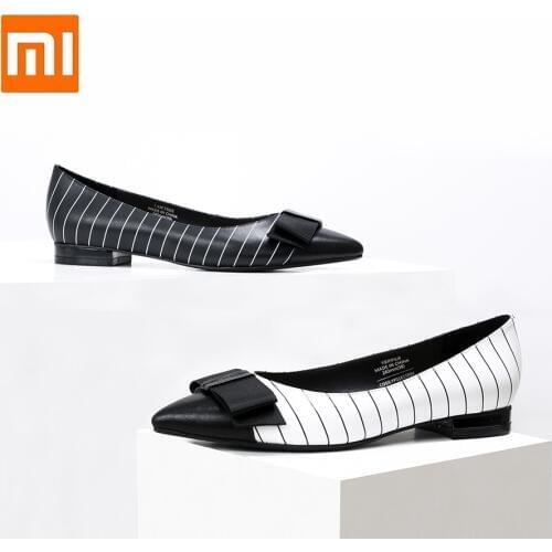 Youpin I AM TREE Fashion Simple Stripe Sheepskin Shoes High quality sheepskin Comfortable and soft Woman Four seasons shoes