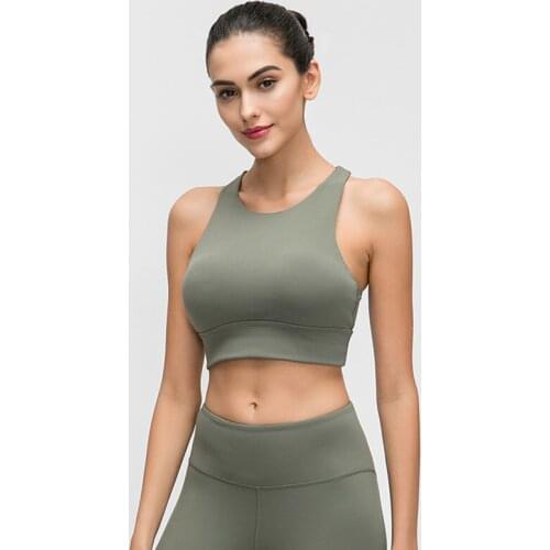 Womens Sports Bra, Cross-Padded Shoulder Strap Sports Bra, Medium Support Yoga Bra With Detachable Cup