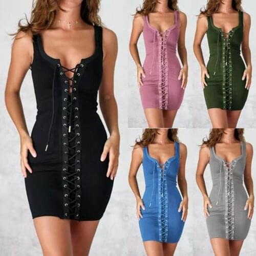 2021 Womens Summer New European And American Cut-Out Bandage Buttocks Vest Corns Sleeveless Open Back Sexy Dress Cute Tops Y2k