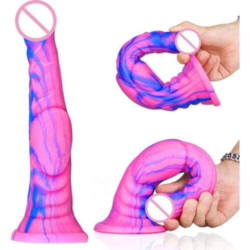 Liquid Silicone 11.8" Long Huge colorful Penis Dildo Dong Anal Butt Plug Masturbator Adult Sex Toys For Women Couples