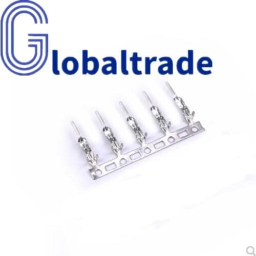 100pcs 2.54mm Male pin Dupont reeds Dupont Jumper Wire 2.54 Dupont languette Connector Terminal Pins Crimp