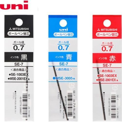 12pcs Japan Uni Mitsubishi SE-7 Metal Ball Pen Refill Multi-function Refill