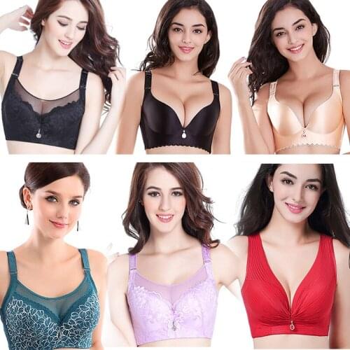 2Pcs/Set C D Cup Plus Size Women Bra Push Up Lace Soutien Gorge Underwear Sexy Seamless Brassiere Bra Ladies Female Lingerie