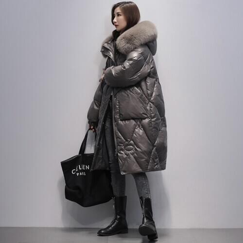 2020 High Quality Winter Womens Down Jacket Thicken Woman Jackets Female Autumn Coat Real Fox Fur Collar Coats Clothing WPY1747