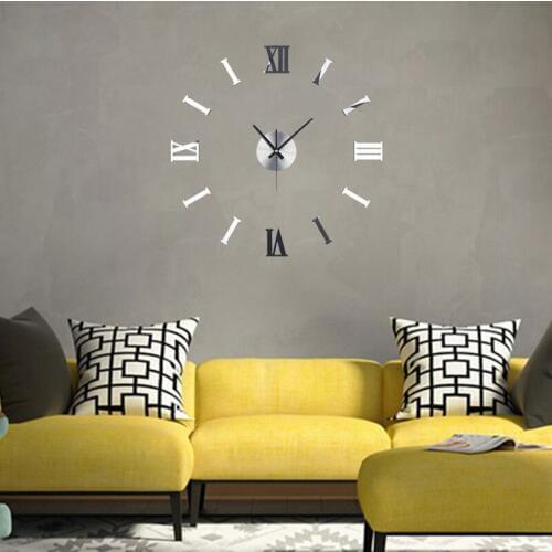 3D DIY Wall Stickers Acrylic Modern Wall Clocks 2019 New Arrival Quartz Clocks Decorative Needles Home Decor Relogio De Parede