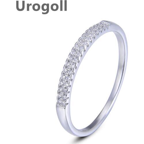 Noble Pure 925 Sterling Silver Ring Jewelry Anniversary Ring Row Rhinestone Cubic Zirconia Jewelry Style Rings For Women Girl