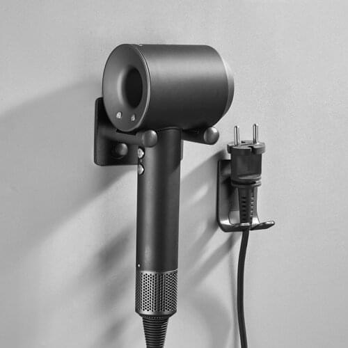 Hair Dryer Holder Organizer Stainless Steel Wall Mount Storage Bracket Shelf Stand for Dyson Hanger Bathroom Hardware